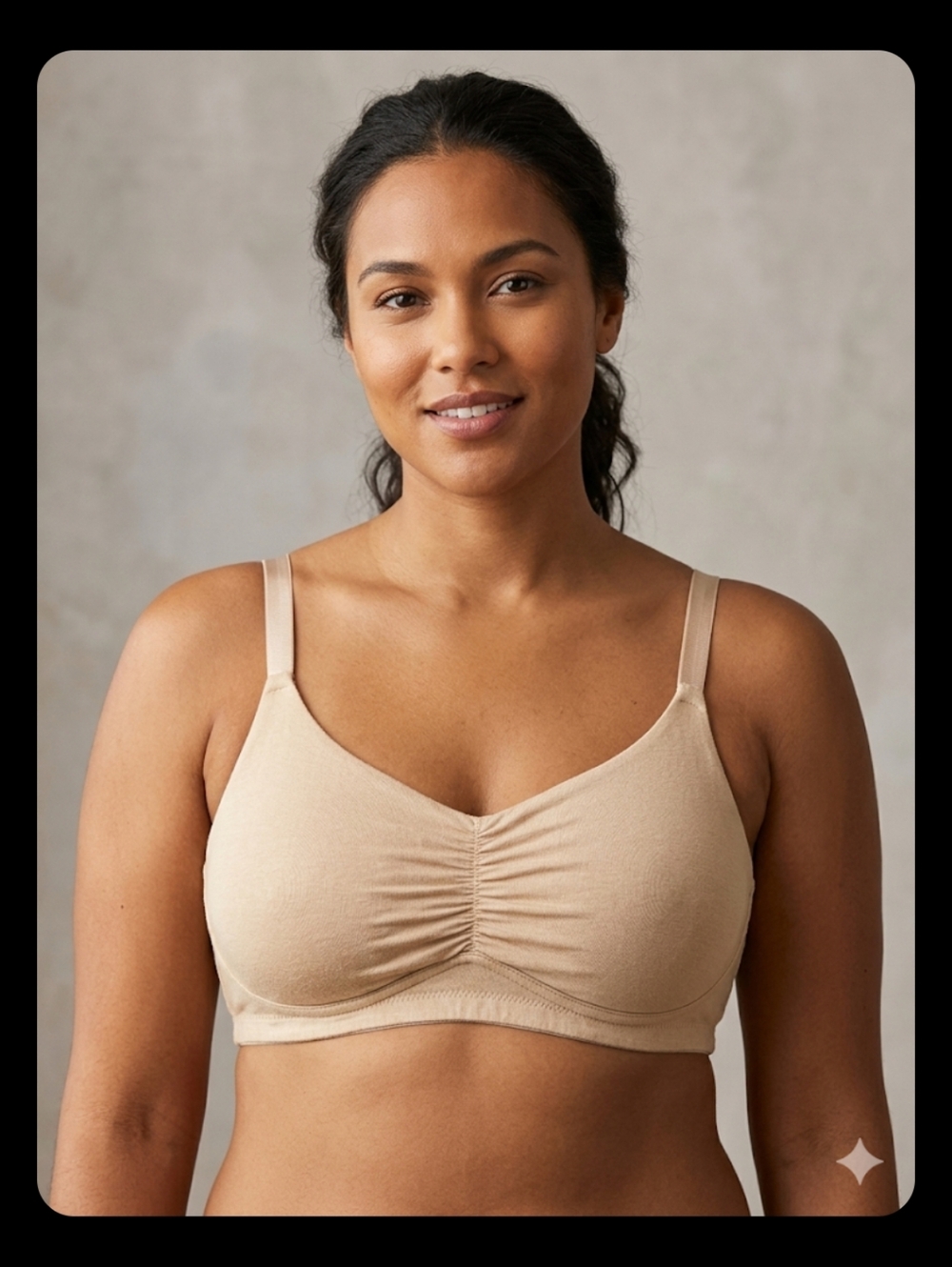AnaOno Monica Mastectomy Bra Sand Nude Large 36 Pocketed Wireless Modal
